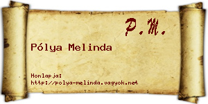 Pólya Melinda névjegykártya