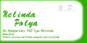 melinda polya business card